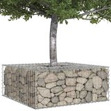  Gabionski uzdignuti krevet Srebrno 100 x 100 x 40 cm - 100 x 100 x 40 cm | shoptok.hr