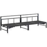  Suncobranska ležaljka za 3 osobe Crna 200 x 62 x 59 cm - s jastučićem | shoptok.hr