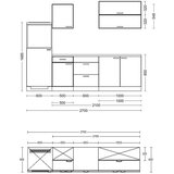 Flex-Well Kuhinjski Blok Brez Aparatov Lucca, Bela | Shoptok.si