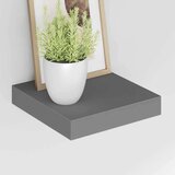 vidaXL Plutajuće zidne police 2 kom sjajne sive 23 x 23,5 x 3,8 cm MDF | shoptok.hr