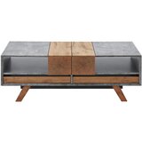 Bessagi Home moderna klubska mizica casper, barva betona, hrasta, predali | Shoptok.si