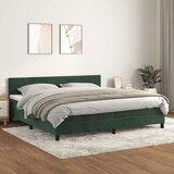  Box spring postelja z vzmetnico temno zelena 200x200 cm žamet Cene
