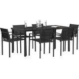  Set vanjskog namještaja 7 pcs Crna i antracit 160 x 80 x 73 cm | Shoptok.si