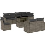vidaXL 9-dijelni set vrtnih sofa od poliratana s jastucima sivi | shoptok.hr