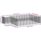  Kavez za pse srebrni 15,73 m² čelični | shoptok.hr