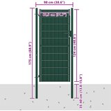  Vrata za ogradu PVC i čelik 100x124 cm Zelena | shoptok.hr