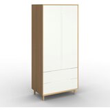 Bessagi Home Omara Za Oblačila Marlo, Bela, Barve Hrasta, Š. 100cm Cene