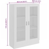  Vitrina bijela 82,5 x 30,5 x 115 cm konstruirano drvo | Eponuda.ba