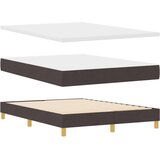  postelja s škatlastim vzmetenjem z vzmetnico temno rjava 140x190 cm tkanina, (22083073) | Shoptok.si