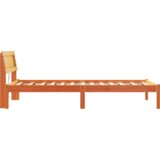  Krevet s uzglavljem i LED - smeđa voskasta 100 x 200 cm čvrsto borovo drvo. | shoptok.hr