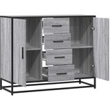  Komoda Siva Sonoma 92x35x76 cm Konstruirano drvo | shoptok.hr