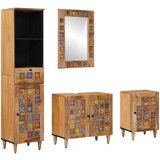  Set namještaja za kupaonicu 4 pcs Prirodna Čvrsto drvo manga | shoptok.hr