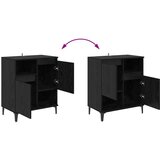 vidaXL Strani šal Črni hrast 60 x 35 x 70 cm Konstruiran les | Shoptok.si