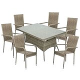 Olimp Sport Baštenska garnitura Bay sto i 6 Bay stolica siva | ePonuda.com