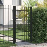  Vrata za ogradu BOXTEL jedna vrata s šiljcima na vrhu čelik 1x1,75 m crna | shoptok.hr