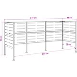  Ekran za kante za smeće 249 x 85 x 113 cm Čelik Crna | shoptok.hr