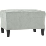 vidaXL Fotelj s stolčkom za noge svetlo siv 60 cm žamet | Shoptok.si
