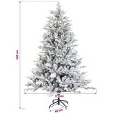  Umjetno božićno drvce s nogom 240 cm 300 LED lampica - Bijela 240 cm s LED svjetlima | shoptok.hr