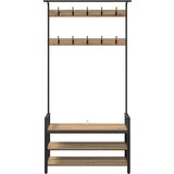  Vješalica za kapute s policom Umjetnički hrast 95 x 34 x 184 cm | shoptok.hr
