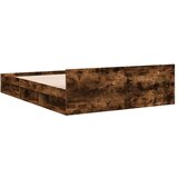  Posteljni okvir s predali dimljen hrast 135x190 cm inž. les | Shoptok.si
