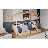  Drveni dječji krevet Pandora s ladicama - svijetlo drvo - 180x80 cm | shoptok.hr