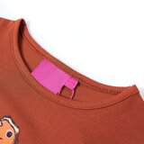  Dječja majica s dugim rukavima boja konjaka 128 | shoptok.hr
