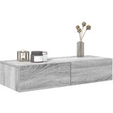 vidaXL Stenska polica s predali siva sonoma 80x33x17 cm inženirski les | Shoptok.si