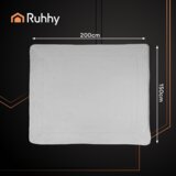 Ruhhy 26293 dvostranska topla odeja 150 × 200 cm – svetlosiva, Sherpa | Shoptok.si