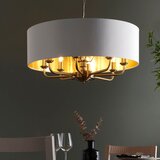  Endon 98938 - Luster na lancu HIGHCLERE 8xE14/40W/230V prečnik 70 cm bela/mesing | Eponuda.com