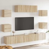  7-dijelni set TV ormarića boja hrasta sonome konstruirano drvo Cijene