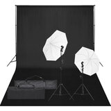 vidaXL komplet za foto studio z lučmi in ozadjem | Shoptok.si