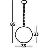 XXXL VISEČA SVETILKA Finesse 31.5/33 cm 60 W E27 | Shoptok.si