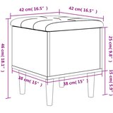  Klupa za pohranu boja hrasta 42x42x46 cm od konstruiranog drva | shoptok.hr