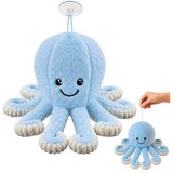  Plišana igračka hobotnica s vakuumskom čašicom, plava, 16 cm | shoptok.hr