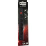 Gembird SPG5-B-10(3G1.5)**produzni kabl sa zastitom i 5 uticnica, 5V/3.1A USB-A+C 16A/3500W 3m Black | ePonuda.com