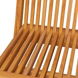  Vrtne stolice s crnim jastucima 6 kom od masivne tikovine | shoptok.hr