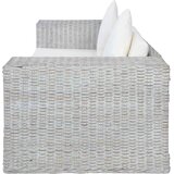  2-dijelni set sofa od prirodnog ratana s jastucima sivi | Eponuda.com