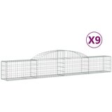  Lučne gabionske košare 9 kom 300x30x40/60 cm pocinčano željezo | shoptok.hr