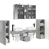  Set namještaja za kupaonicu 6 pcs Betonska siva | Shoptok.si