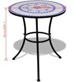 Bistro stolić plavo-bijeli 60 cm s mozaikom | shoptok.hr