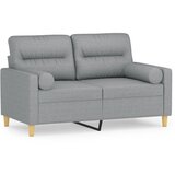 Maison Chic kavč - Sofa - Kanape dvosed z blazinami svetlo siv 120 cm blago, (21727592) Cene