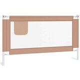  Sigurnosna ograda za dječji krevet smeđe-siva 140x25 cm tkanina | shoptok.hr