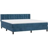 vidaXL Box spring postelja z vzmetnico temno modra 180x200 c | Shoptok.si