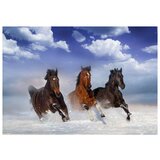  Samoljepljiva foto tapeta - Horses in the Snow 196x140 | shoptok.hr