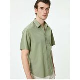 Koton Summer Shirt Short Sleeve Classic Collar Buttoned cene