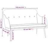  Klupa crna 110 x 76 x 80 cm od tkanine | Eponuda.com