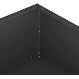 Vrtna saksija Crna 80 x 80 x 20 cm Čelična vrata | shoptok.hr