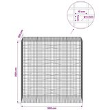  Gabion s žicom debljine 5 mm i mrežom 5x10 cm 200x100x200 cm - 100 cm 200 cm 200 cm | shoptok.hr