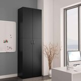  Pisarniška omara črna 60x32x190 cm iverna plošča | Shoptok.si