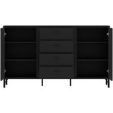 Mömax Široka Komoda Lusaka, Črna | Shoptok.si